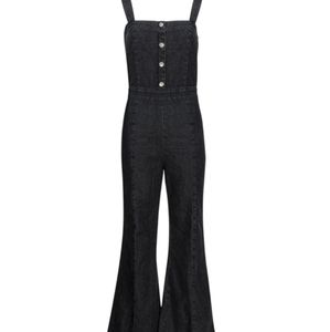 *brand new* Black Denim Jumpsuit with Flare Bell Bottom Legs